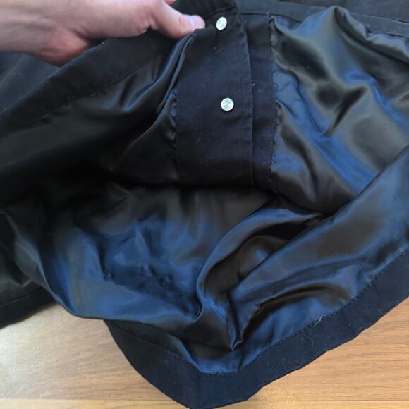 Men's Wyoming Traders Black Canvas Bronco Western Button Up Vest Sz XL Tall XLT - Picture 6 of 8